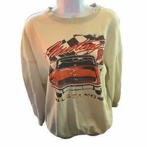 Ford Mustang Graphic Beige Sweater